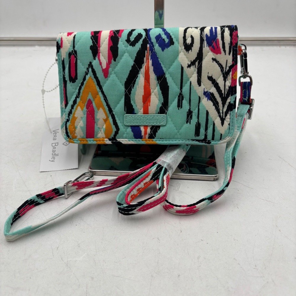 Vera Bradley RFID 3-in-1 Crossbody Wallet Pueblo Quilted Cotton Bag 24375-K02